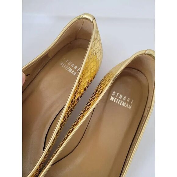 Stuart weitzman gold flat shoes 6.5 - Picture 3 of 10